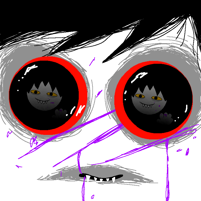 gamzee but hes being comforted by karkat